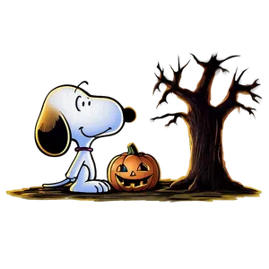 Spooky Night Snoopy Halloween Png 16 PNG Image