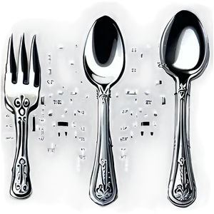 Spoon And Fork Art Png 06292024 PNG Image