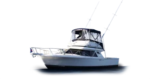 Sport Fishing Boat Isolatedon Water PNG Image