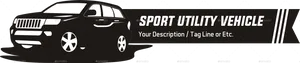 Sport Utility Vehicle Graphic Banner PNG Image