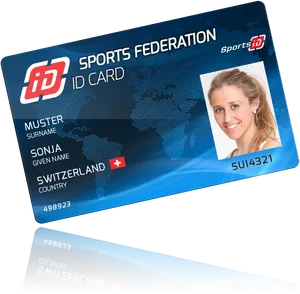 Sports Federation I D Card Mockup PNG Image