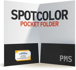 Spot Color Pocket Folder Mockup PNG Image