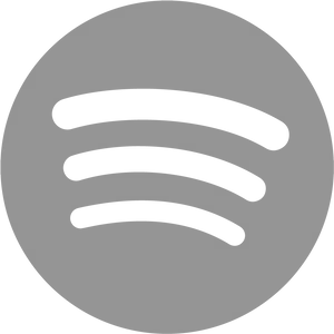 Spotify Logo Blackand White PNG Image