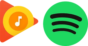 Spotifyand Google Play Music Icons PNG Image