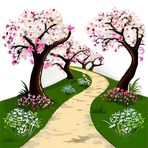 Spring Blossom Pathway Png Jyf4 PNG Image