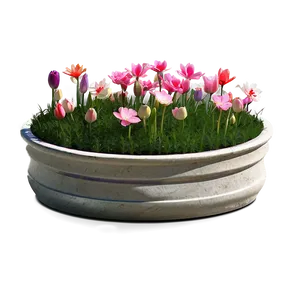 Spring Flower Bed Png Brg PNG Image