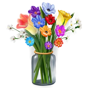 Spring Flower Bouquet Png Cnc PNG Image