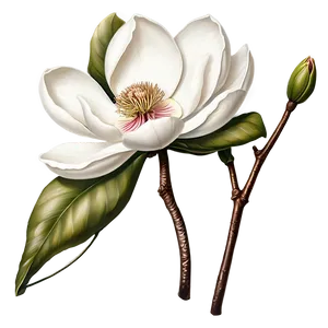 Spring Magnolia Flower Art Png Xqh72 PNG Image