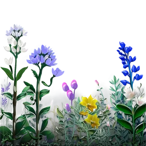 Spring Wildflower Landscape Png Emt PNG Image