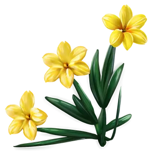 Spring Yellow Flowers Png Vou PNG Image