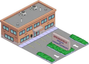 Springfield Unemployment Office Illustration PNG Image