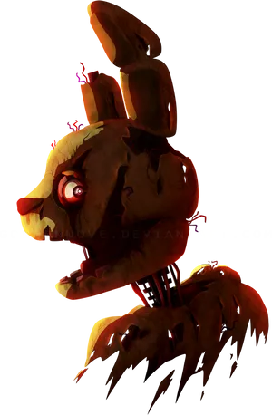 Springtrap F N A F Character Art PNG Image