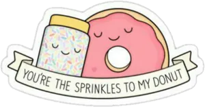 Sprinklesand Donut Cute Illustration PNG Image