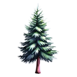 Spruce Tree Watercolor Art Png Maa28 PNG Image