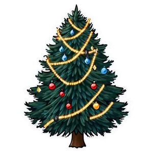 Spruce Tree With Christmas Lights Png 06132024 PNG Image