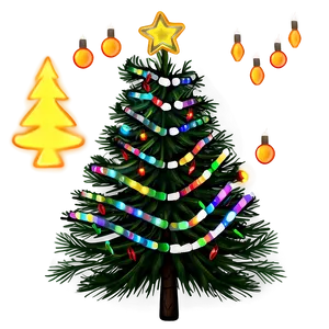 Spruce Tree With Christmas Lights Png 70 PNG Image