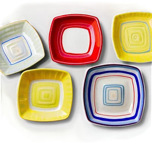 Square Plates Collection Png 64 PNG Image