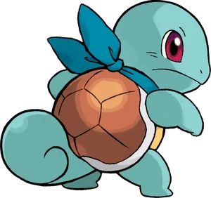 Squirtle Pokemon Character Illustration PNG Image