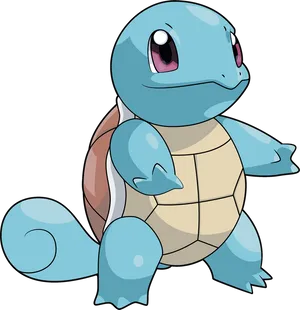 Squirtle Pokemon Character Illustration PNG Image