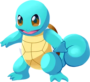 Squirtle Pokemon Character Illustration PNG Image