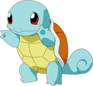 Squirtle Pokemon Character Illustration PNG Image