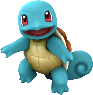 Squirtle Pokemon Character3 D Render PNG Image