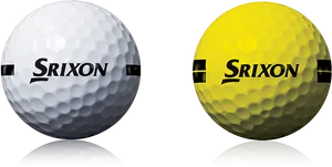 Srixon Golf Balls White Yellow PNG Image