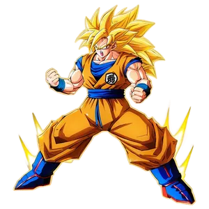 Ssj3 Goku Battle Stance Png Pqf55 PNG Image