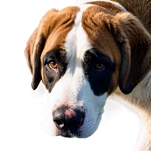 St Bernard In Snow Png Lls28 PNG Image