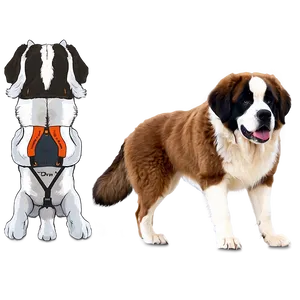 St Bernard Mountain Rescue Dog Png 06292024 PNG Image