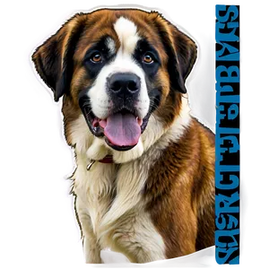 St Bernard Mountain Rescue Dog Png Blq PNG Image