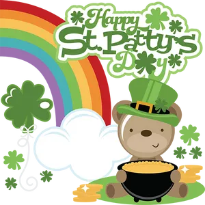 St Patricks Day Celebration Bear PNG Image