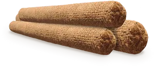 Stacked Biomass Briquettes PNG Image