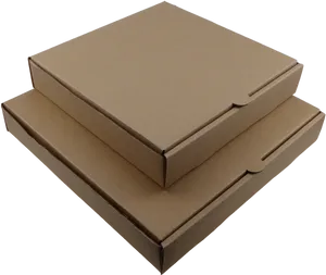 Stacked Brown Pizza Boxes PNG Image