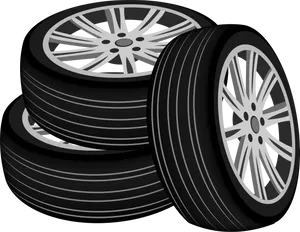 Stacked Car Tires Clipart PNG Image