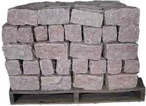 Stacked Cobblestone Pallet PNG Image