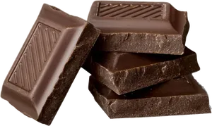 Stacked Dark Chocolate Bars PNG Image