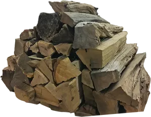 Stacked Firewood Pile PNG Image