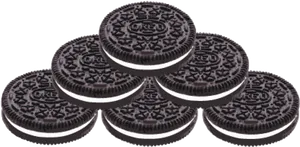 Stacked Oreo Cookies PNG Image