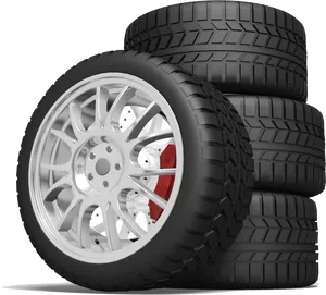 Stacked Performance Tires PNG Image