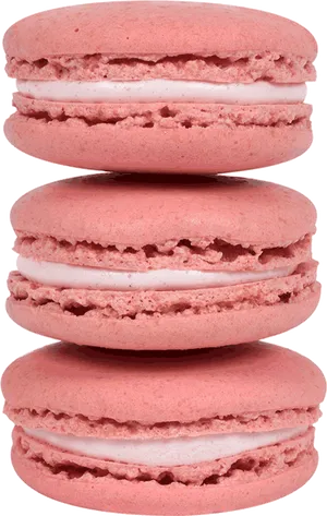 Stacked Pink Macarons PNG Image