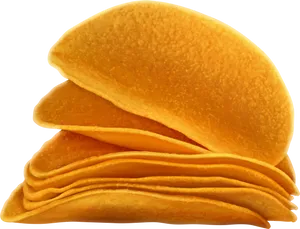 Stacked Potato Chips Transparent Background PNG Image