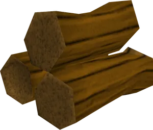 Stacked Wooden Logs3 D Render PNG Image