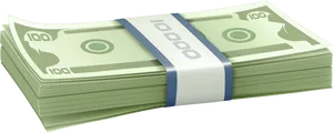 Stackof Cash Vector Illustration PNG Image