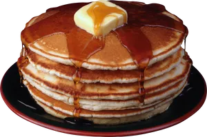 Stackof Pancakeswith Syrupand Butter.png PNG Image