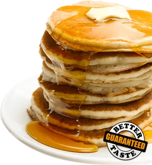 Stackof Pancakeswith Syrupand Butter.png PNG Image