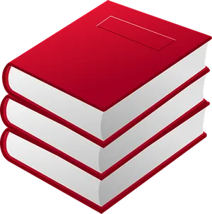 Stackof Red Books Graphic PNG Image
