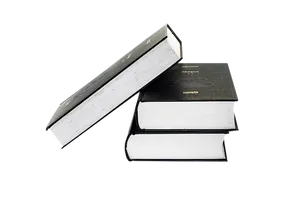 Stackof Three Bookson Black Background PNG Image
