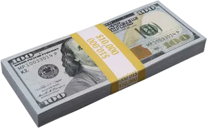 Stackof100 Dollar Bills PNG Image