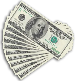 Stackof100 Dollar Bills PNG Image